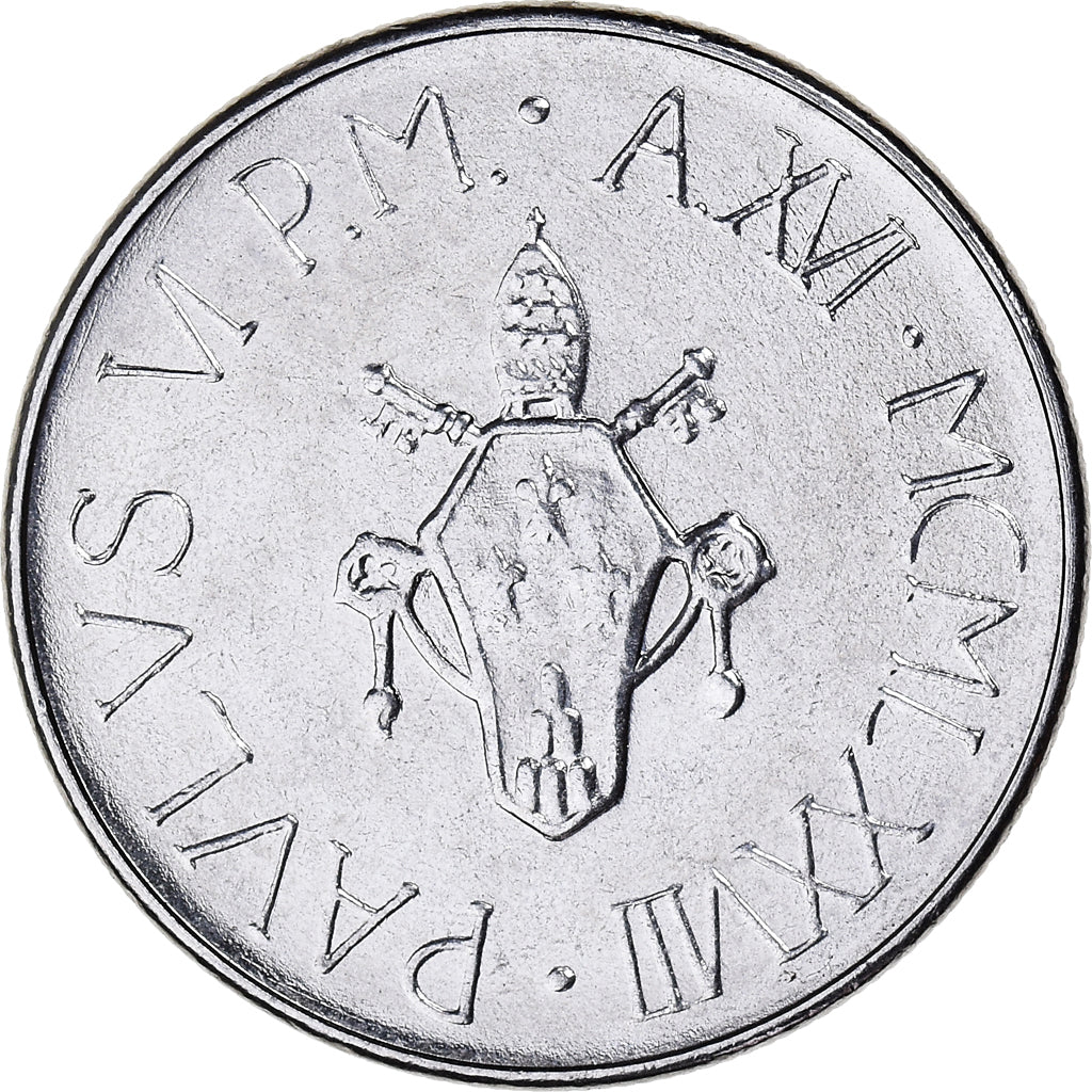 Coin, VATICAN CITY, Paul VI, 50 Lire, 1978, AU(55-58), Stainless Steel, KM:136