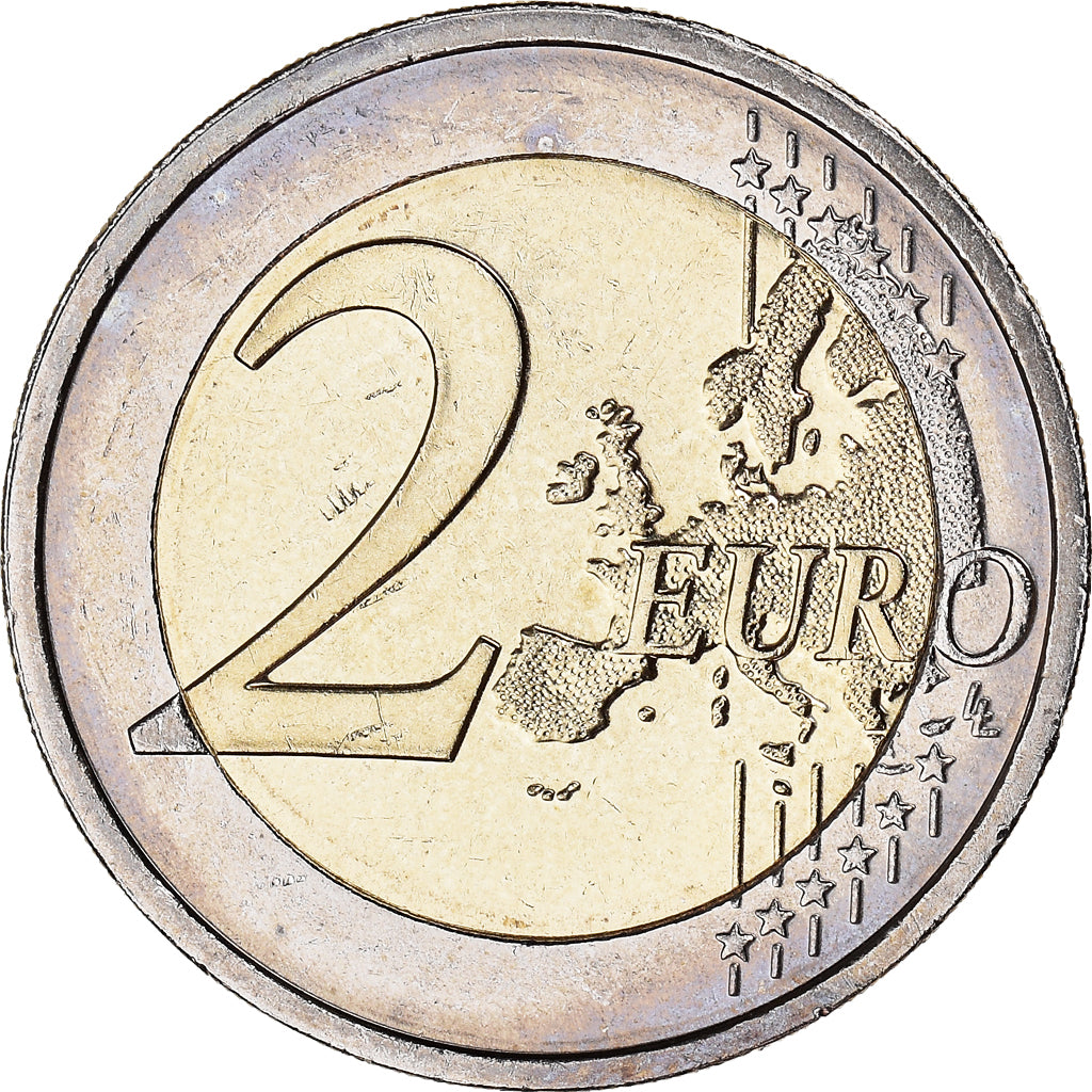 IRELAND REPUBLIC, 2 Euro, Traité de Rome 50 ans, 2007, MS(60-62), Bi-Metallic