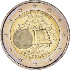 Luxembourg, 2 Euro, Traité de Rome 50 ans, 2007, Paris, MS(64), Bi-Metallic