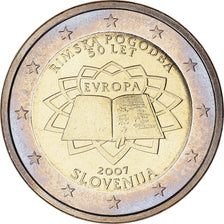 Slovenia, 2 Euro, Traité de Rome 50 ans, 2007, SPL, Bi-metallico, KM:106