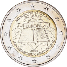 Germany, 2 Euro, Traité de Rome 50 ans, 2007, Stuttgart, MS(60-62), Bi-Metallic