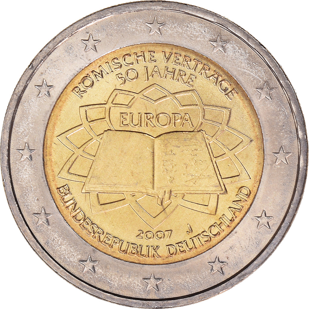 GERMANY - FEDERAL REPUBLIC, 2 Euro, Traité de Rome 50 ans, 2007, Hambourg