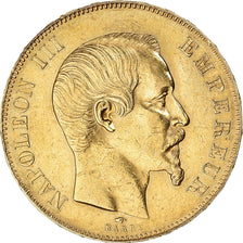 Moneta, Francja, Napoleon III, 50 Francs, 1857, Paris, AU(50-53), Złoto