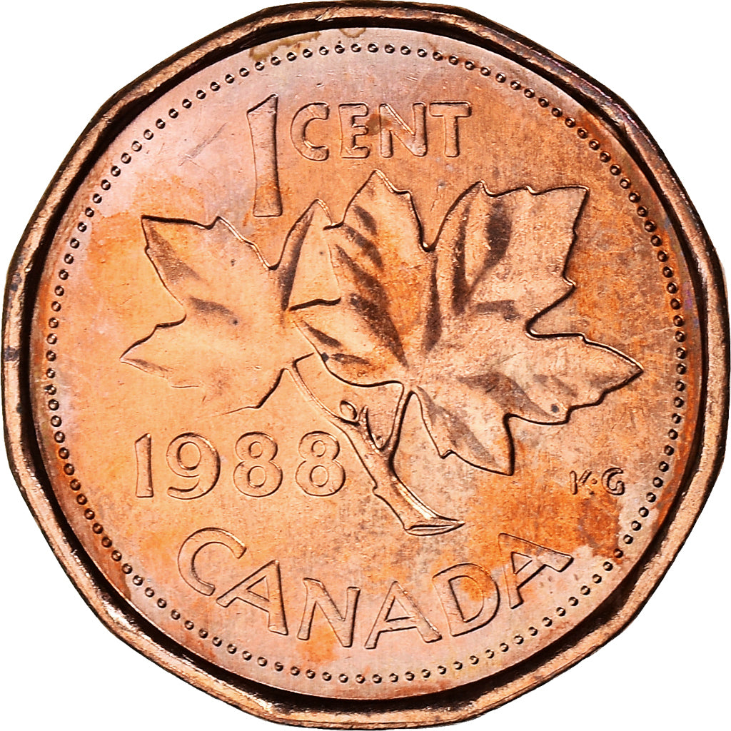 Monnaie, Canada, Cent, 1988, Royal Canadian Mint, TTB+, Cuivre plaqué acier