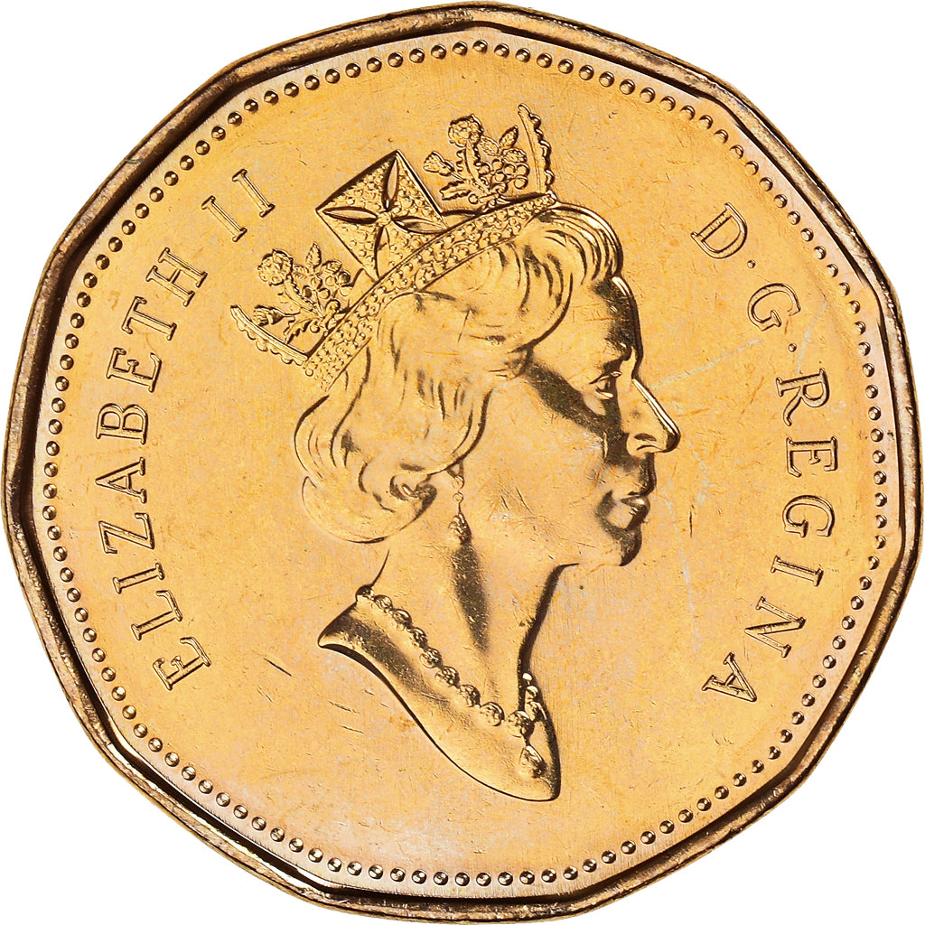 Coin, Canada, Elizabeth II, Dollar, 1990, Royal Canadian Mint, Ottawa