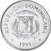 Monnaie, République Dominicaine, 25 Centavos, 1991, SPL, Nickel Clad Steel
