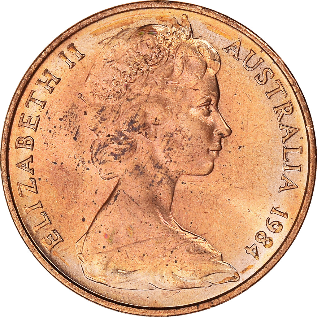 Coin, Australia, Elizabeth II, 2 Cents, 1984, AU(55-58), Bronze, KM:63