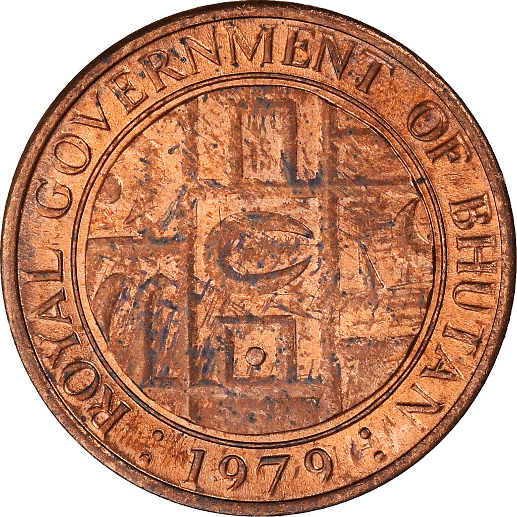 Coin, Bhutan, 5 Chetrums, 1979, MS(60-62), Bronze, KM:45