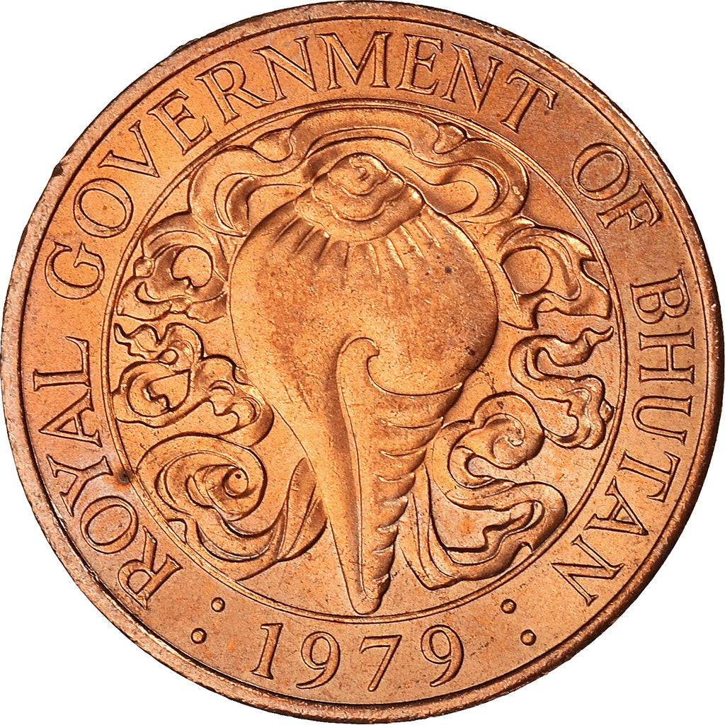 Coin, Bhutan, 10 Chhertum, 1979, MS(64), Bronze, KM:46