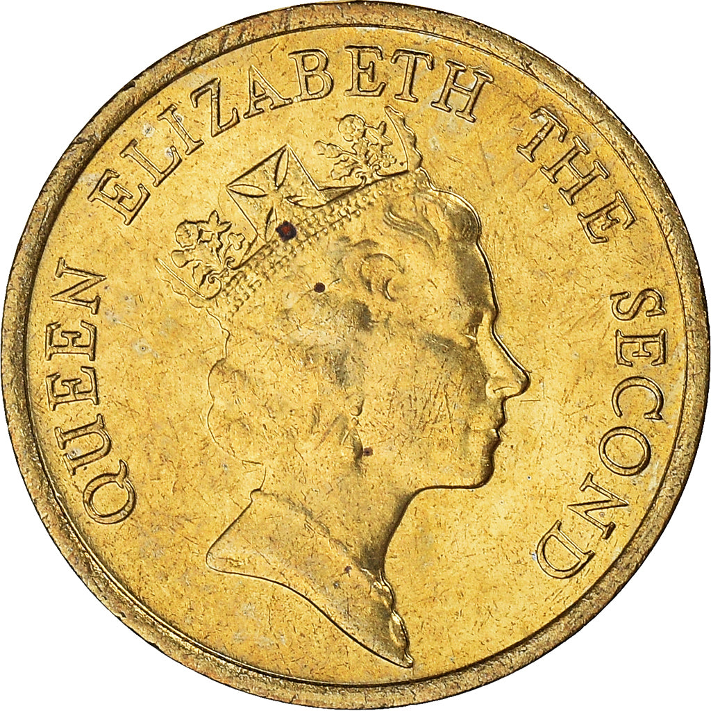 Munten, Hong Kong, Elizabeth II, 10 Cents, 1985, PR, Nickel-brass, KM:55