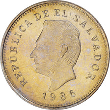 Münze, El Salvador, 5 Centavos, 1986, VZ, Copper-Nickel Clad Steel, KM:149