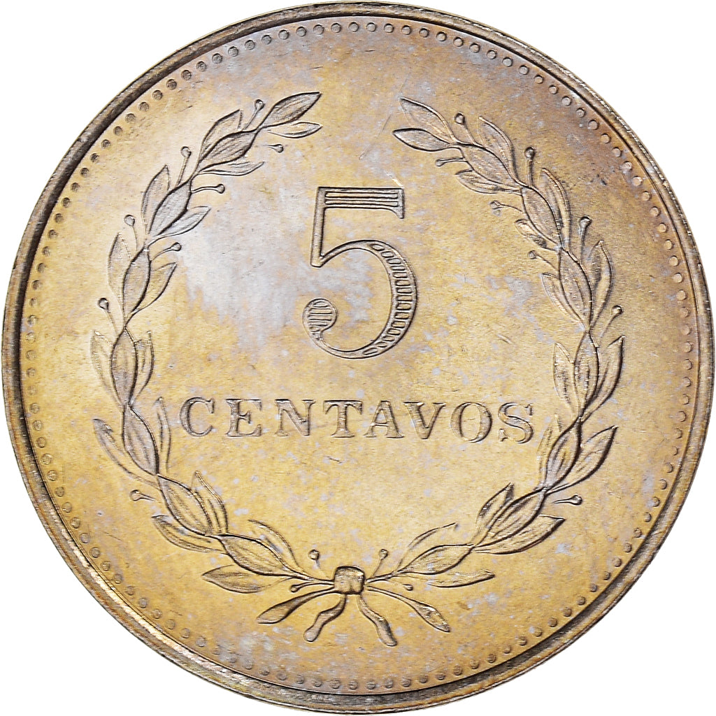Münze, El Salvador, 5 Centavos, 1986, VZ, Copper-Nickel Clad Steel, KM:149