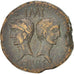Augustus with Agrippa, Dupondius, 10-14 AD, Nemausus, EF(40-45), Bronze, RIC:157