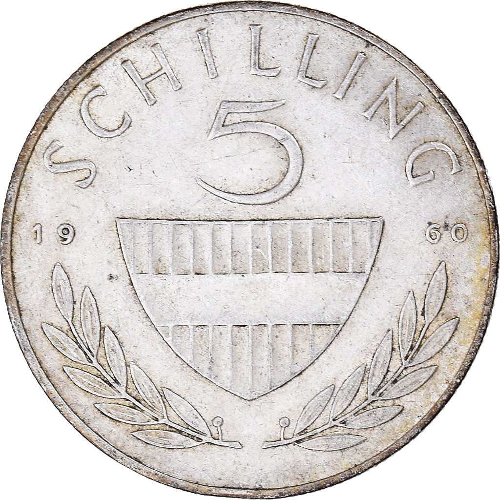 Coin, Austria, 5 Schilling, 1960, Vienna, VF(30-35), Silver, KM:2889