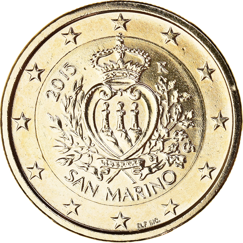 San Marino, Euro, 2015, Rome, golden, AU(55-58), Bi-Metallic