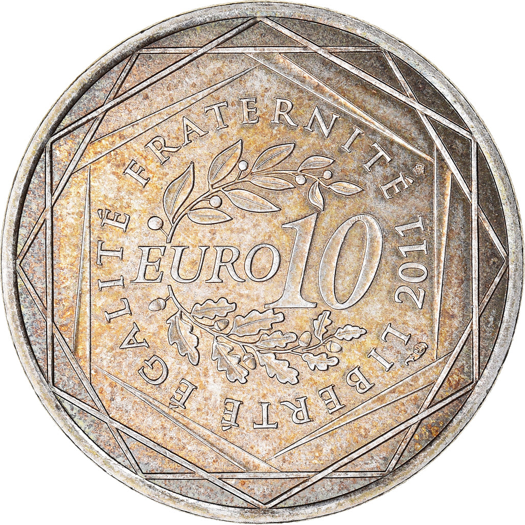 Francja, 10 Euro, Rhône Alpes, Euros des régions, 2011, Paris, FDC, MS(60-62)