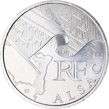 France, 10 Euro, Alsace, Euros des régions, 2010, MS(63), Silver