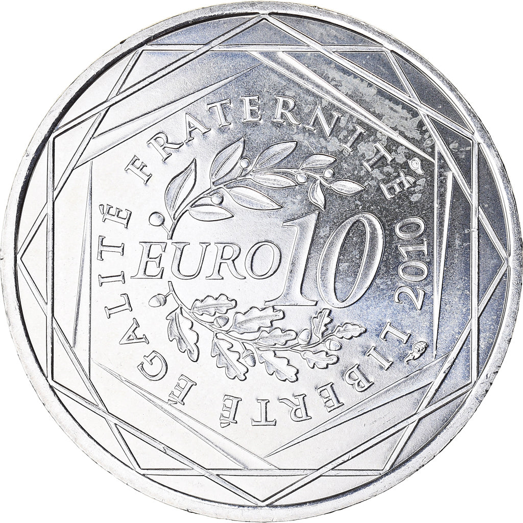 France, 10 Euro, Alsace, Euros des régions, 2010, MS(63), Silver