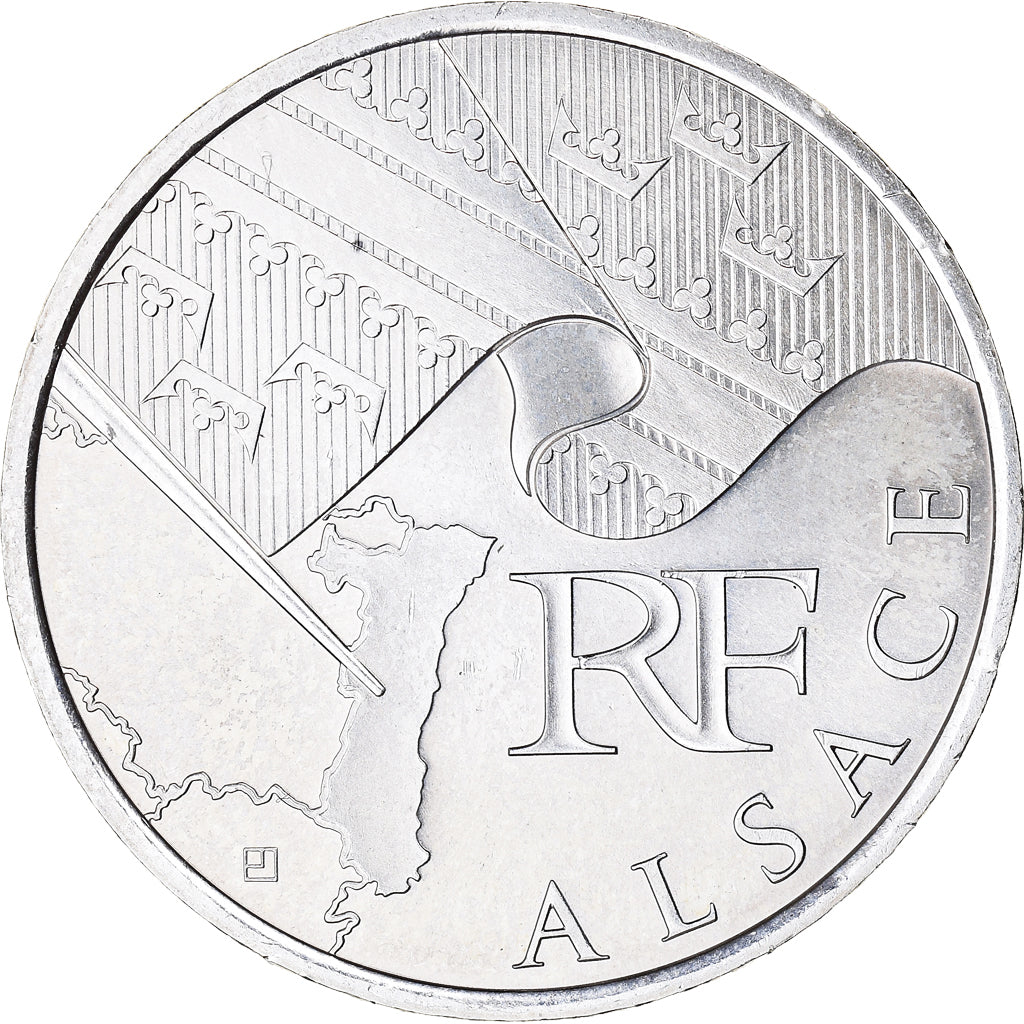 France, 10 Euro, Alsace, Euros des régions, 2010, MS(60-62), Silver