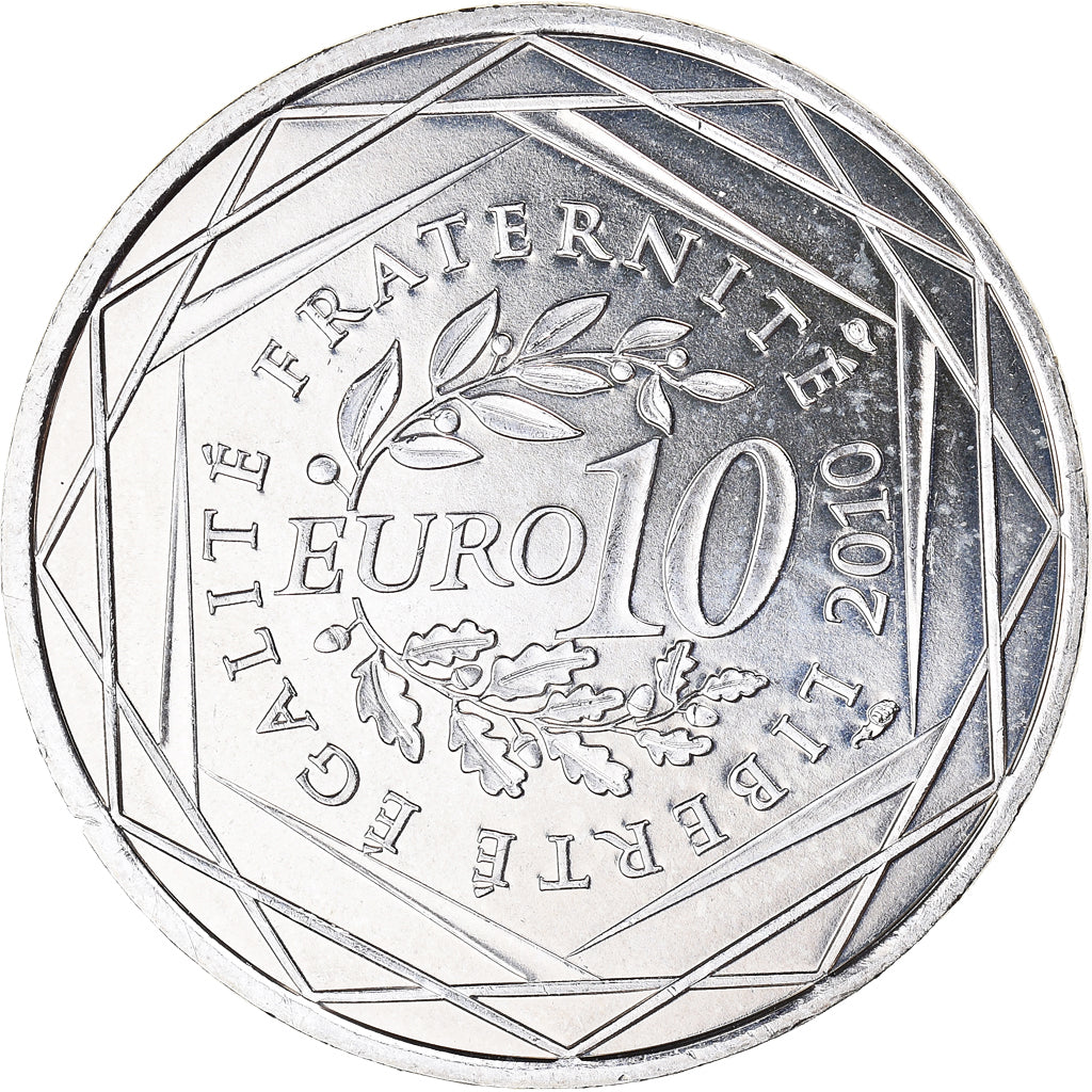 France, 10 Euro, Alsace, Euros des régions, 2010, MS(64), Silver