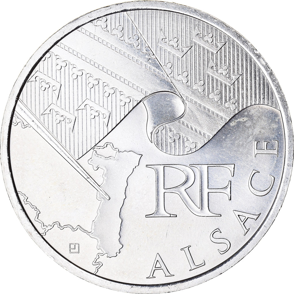 France, 10 Euro, Alsace, Euros des régions, 2010, MS(60-62), Silver