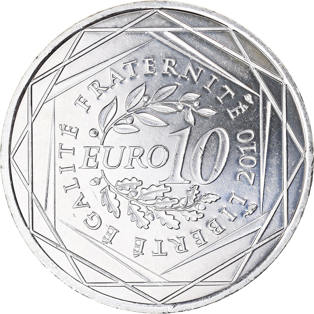 France, 10 Euro, Alsace, Euros des régions, 2010, MS(64), Silver