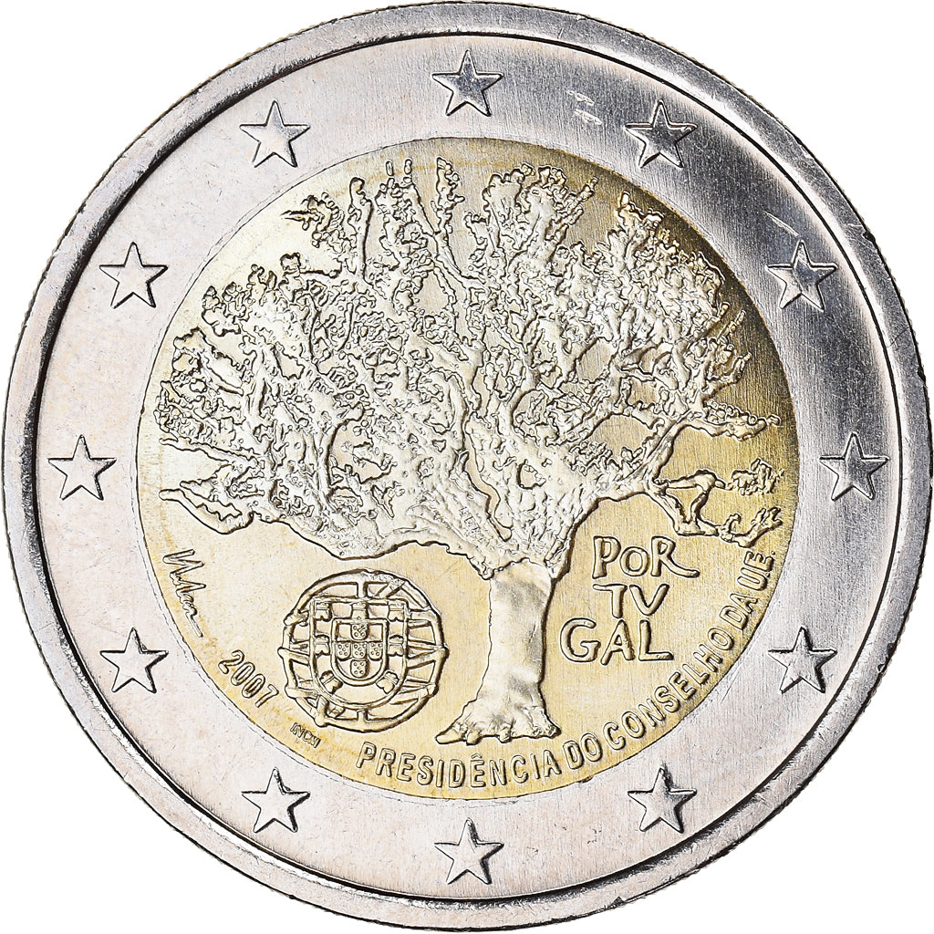 Portugal, 2 Euro, European Union President, 2007, Lisbon, MS(60-62)