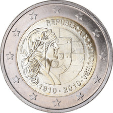 Portogallo, Portuguese Republic, 100th Anniversary, 2 Euro, 2010, Lisbon, SPL+