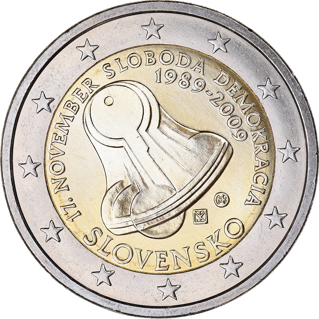 Slovakia, 2 Euro, Freedom, 2009, Kremnica, MS(63), Bi-Metallic, KM:107