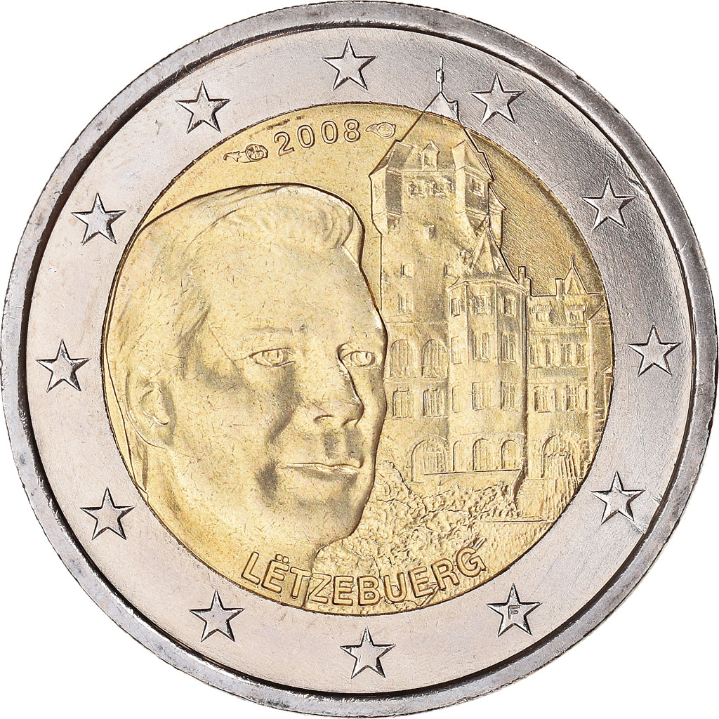 Luxembourg, 2 Euro, Grand-Duc Henri, 2008, Paris, MS(64), Bi-Metallic, KM:96