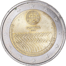 Portugal, 2 Euro, Human Rights, 2008, Lisbon, AU(50-53), Bi-Metallic, KM:784