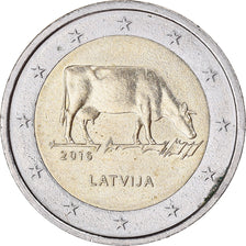 Latvia, 2 Euro, Industrie laitière, 2016, AU(50-53), Bi-Metallic