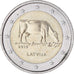 Latvia, 2 Euro, Industrie laitière, 2016, AU(50-53), Bi-Metallic