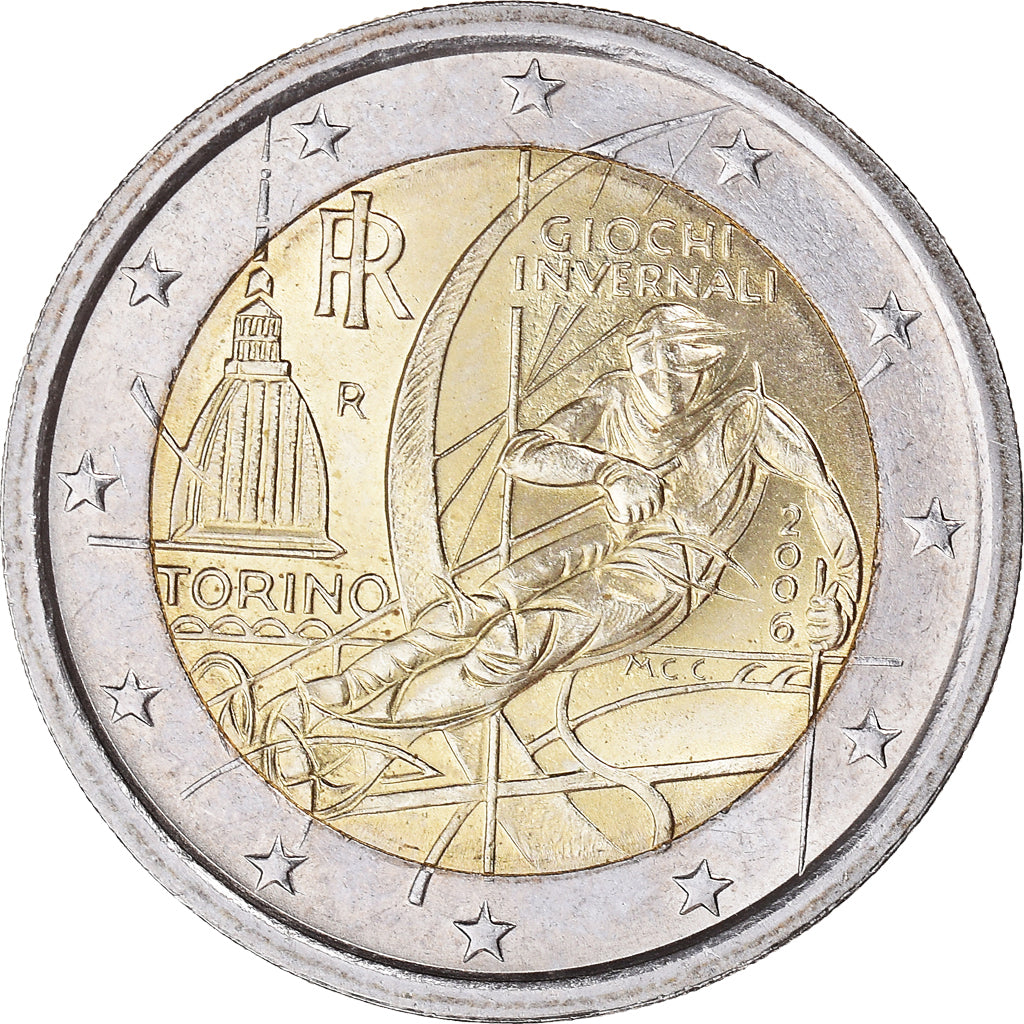 Italy, 2 Euro, Jeux olympiques de Turin, 2006, Rome, MS(63), Bi-Metallic, KM:246