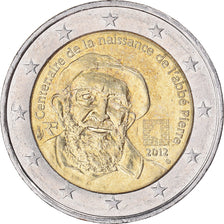 Francia, 2 Euro, Baron Pierre Coubertin, 2012, Paris, Abbé Pierre, BB