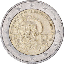 France, 2 Euro, 2012, Paris, Abbé Pierre, AU(50-53)