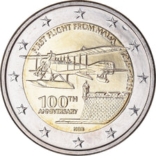 Malte, 2 Euro, 100ème anniversaire du 1er Vol, 2015, Paris, SPL, Bimétallique