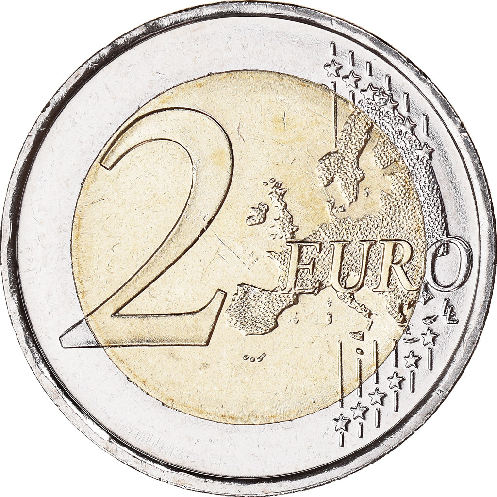 Hiszpania, 2 Euro, Philippe VI, 2015, Madrid, MS(63), Bimetaliczny