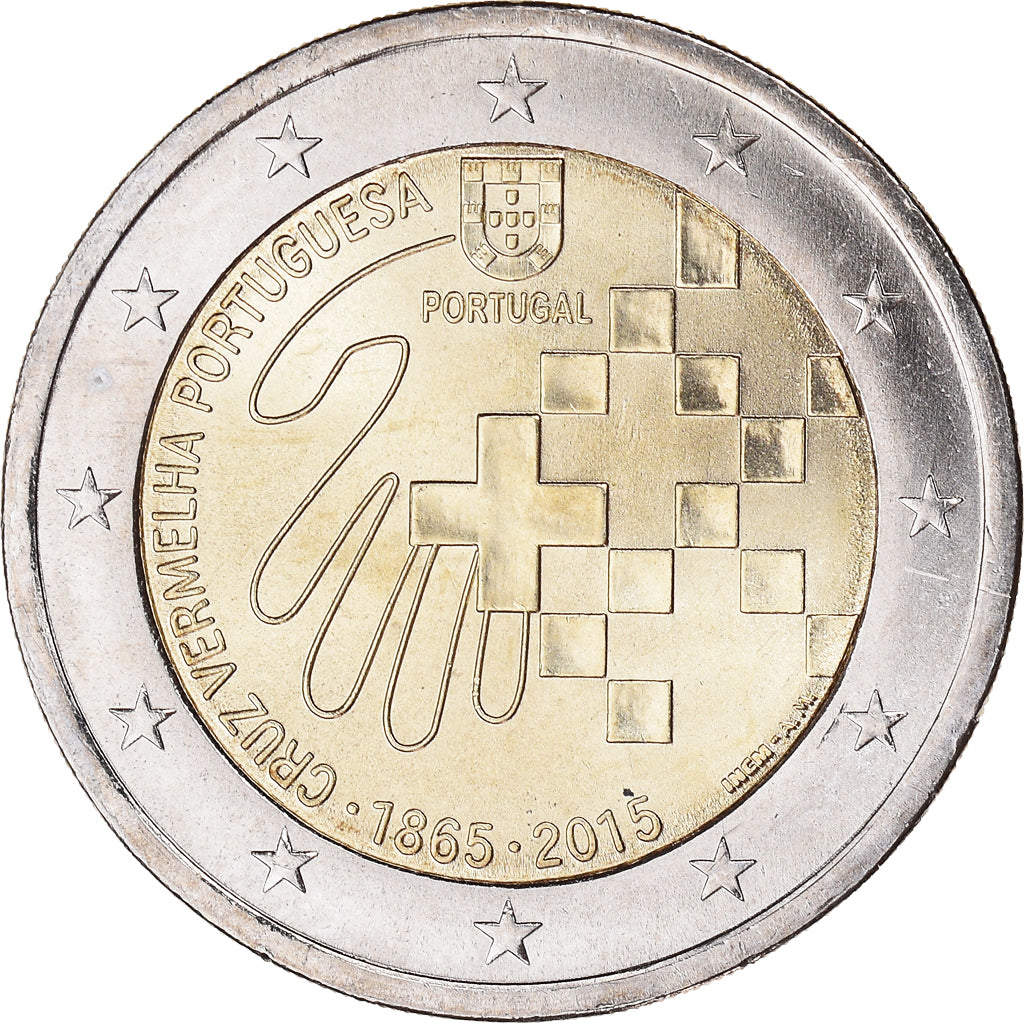 Portugal, 2 Euro, 150ème anniversaire de la Croix-Rouge portugaise, 2015