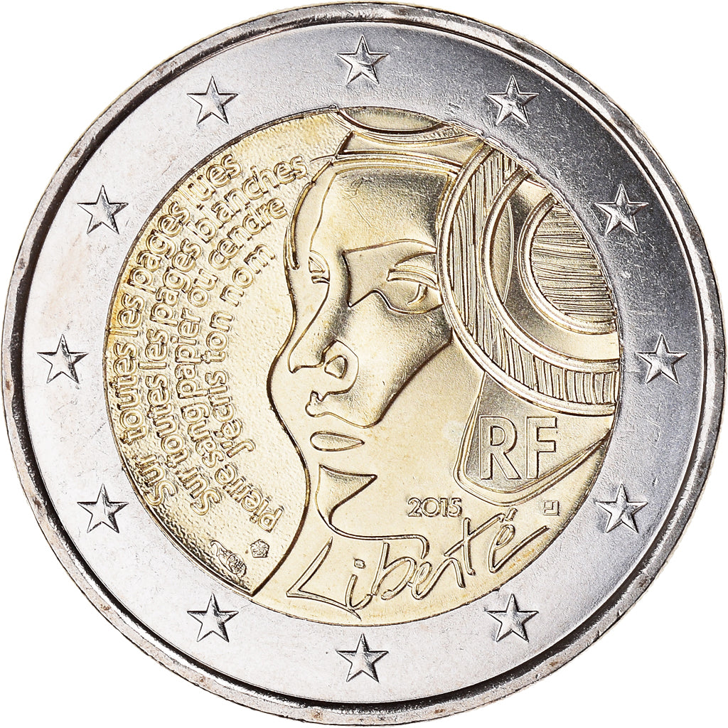 Francja, 2 Euro, 225ème anniversaire de la fête de la fédération, 2015