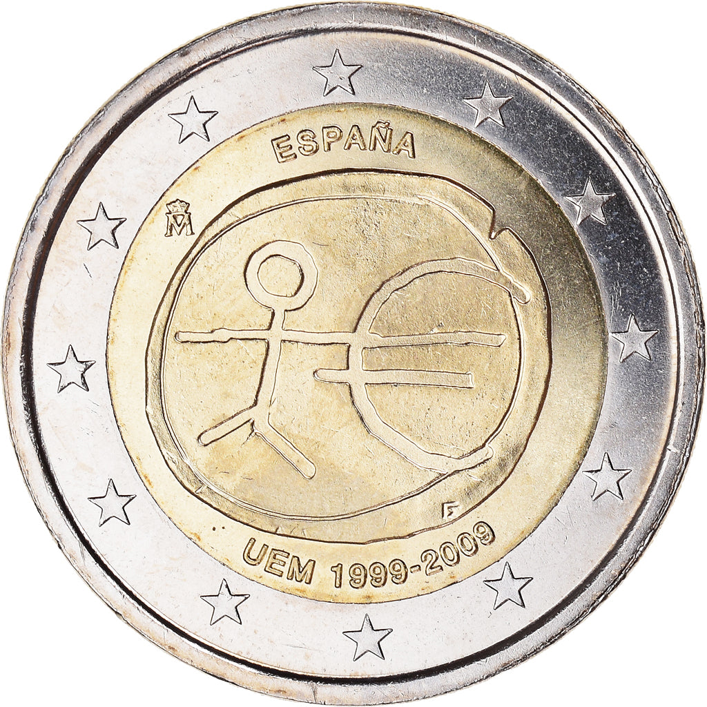 Spain, 2 Euro, EMU, 2009, Madrid, MS(63), Bi-Metallic, KM:1074