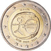 Malta, 2 Euro, E.M.U., 10th Anniversary, 2009, Paris, MS(64), Bimetaliczny