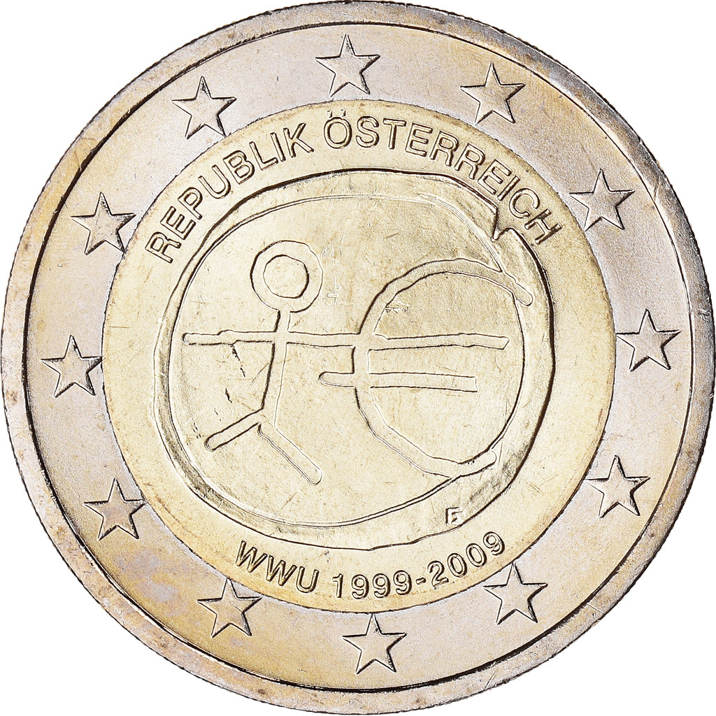 Austria, 2 Euro, 10 ans de l'Euro, 2009, Vienna, SPL, Bi-metallico, KM:3175