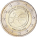 Oostenrijk, 2 Euro, 10 ans de l'Euro, 2009, Vienna, UNC-, Bi-Metallic, KM:3175