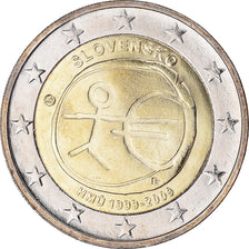 Slovakia, 2 Euro, EMU 10th Anniversary, 2009, Kremnica, MS(64), Bi-Metallic