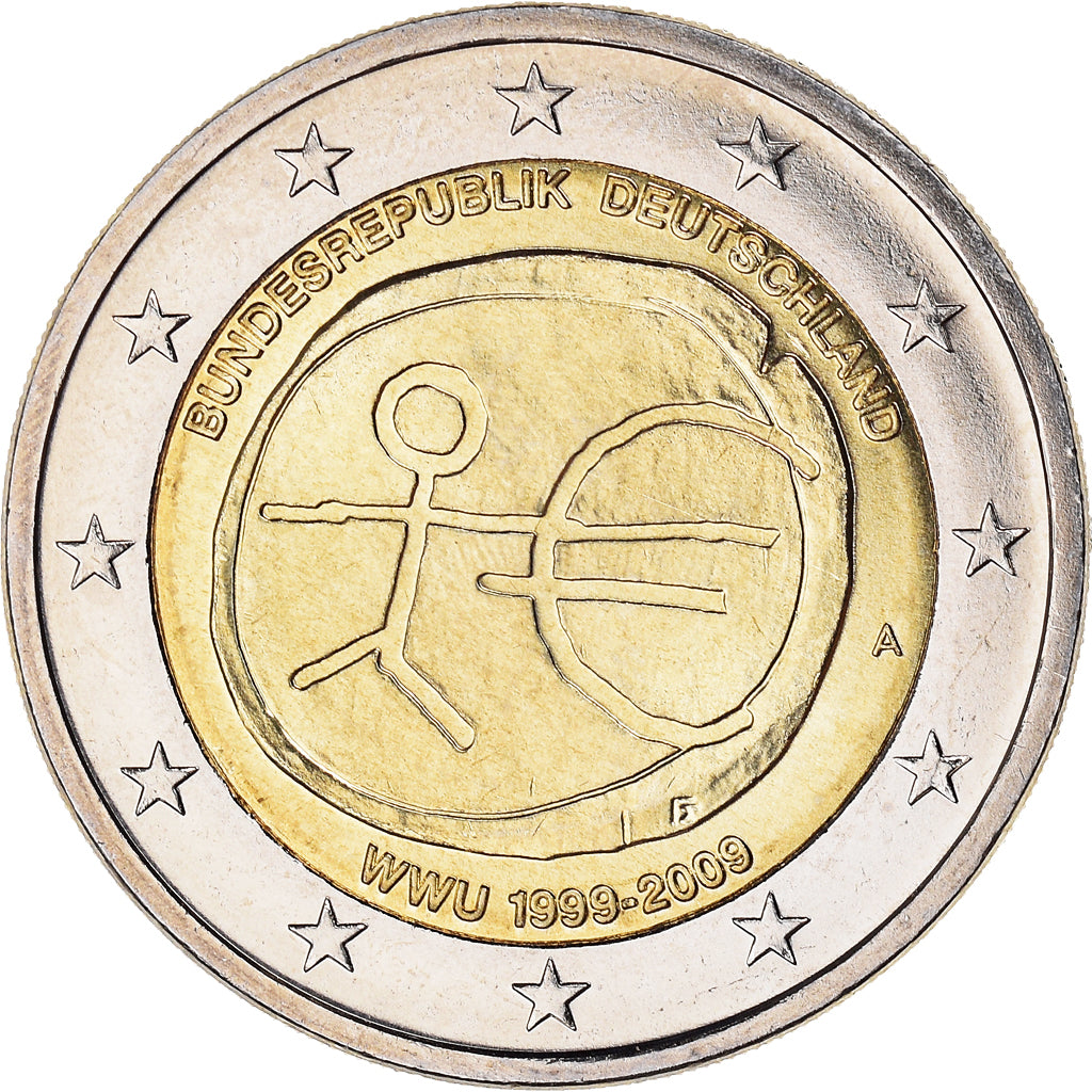 Bundesrepublik Deutschland, 2 Euro, EMU, 2009, Berlin, UNZ, Bi-Metallic, KM:277