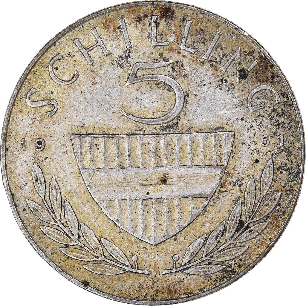 Moneta, Austria, 5 Schilling, 1961, VF(20-25), Srebro, KM:2889