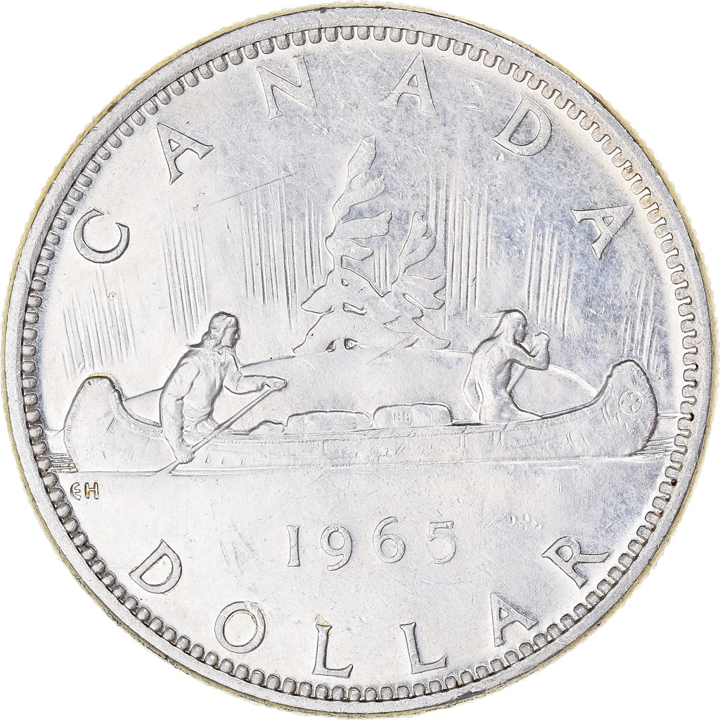 Moneda, Canadá, Elizabeth II, Dollar, 1965, Royal Canadian Mint, Ottawa, MBC+