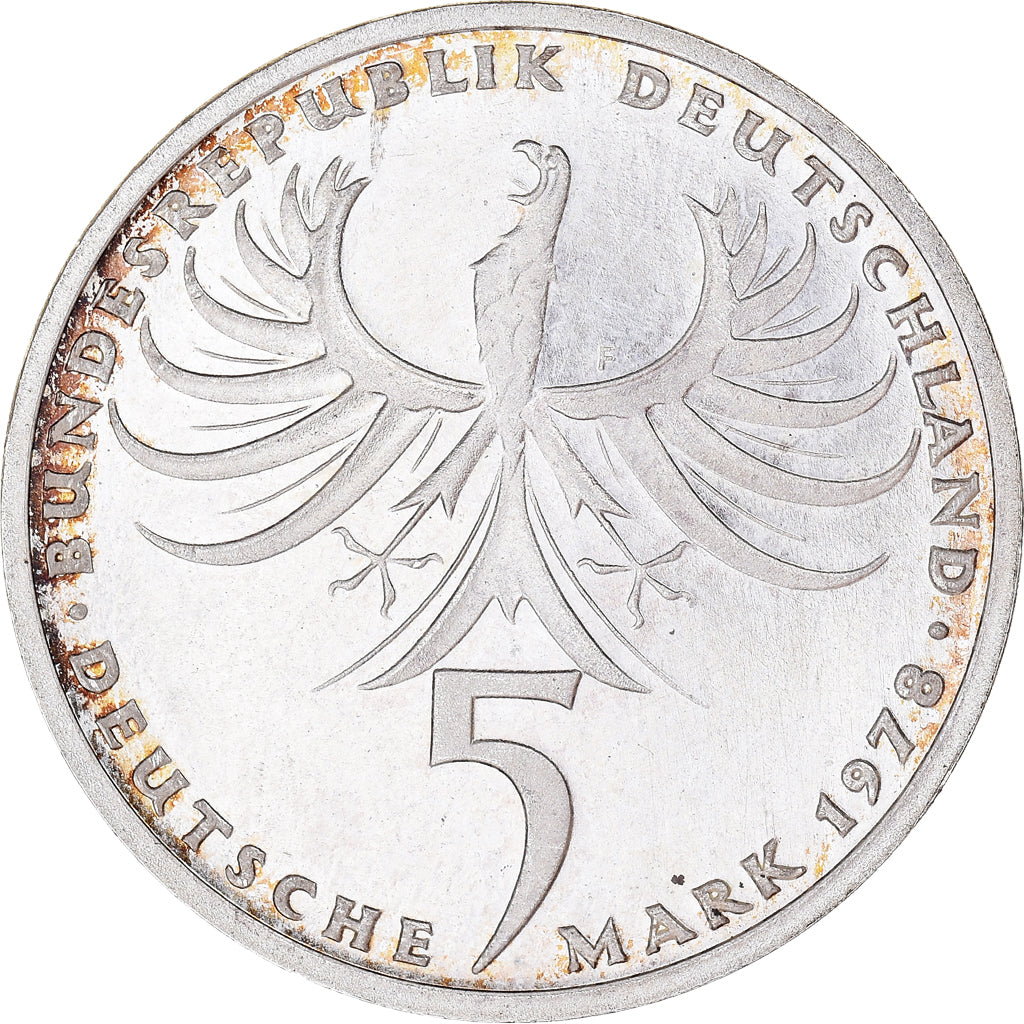 Moneta, GERMANIA - REPUBBLICA FEDERALE, 5 Mark, 1978, Stuttgart, Germany, BB+