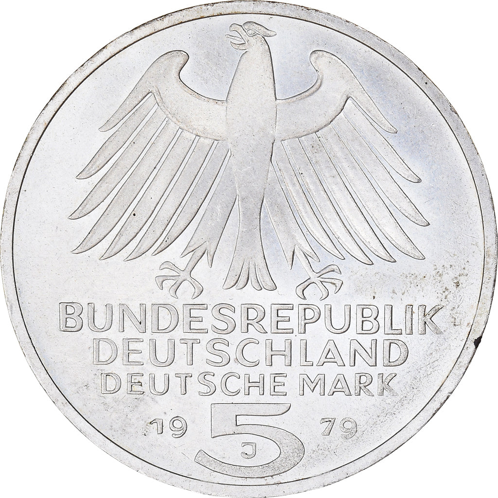 Coin, GERMANY - FEDERAL REPUBLIC, 5 Mark, 1979, Hamburg, Germany, AU(55-58)